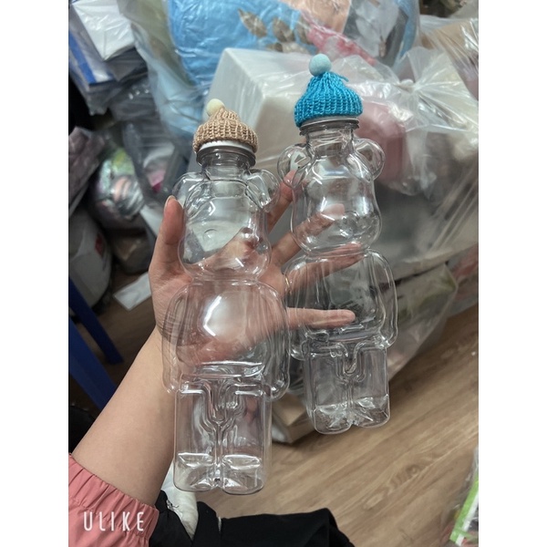 Sét 1 - 5 Chai Đựng Nước Hình Gấu Siêu Cute 500ml