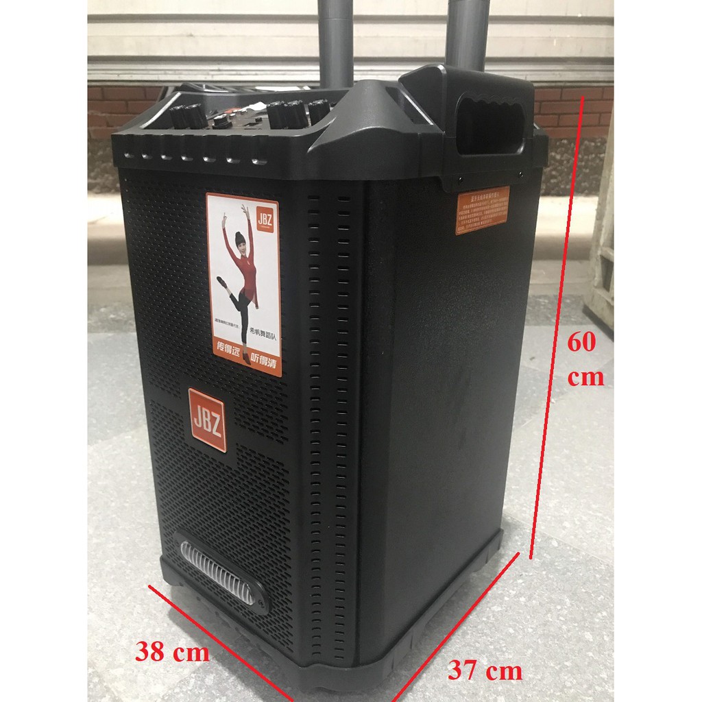 Loa kéo JBZ JB 0806 Đời mới 2023 Tặng 2 Micro Không Dây UHF Cao Cấp