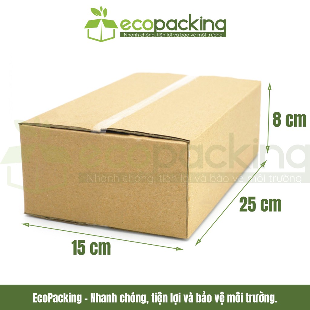 [XẢ KHO] Combo 20 thùng hộp carton 25x15x8 cm đóng gói giao hàng