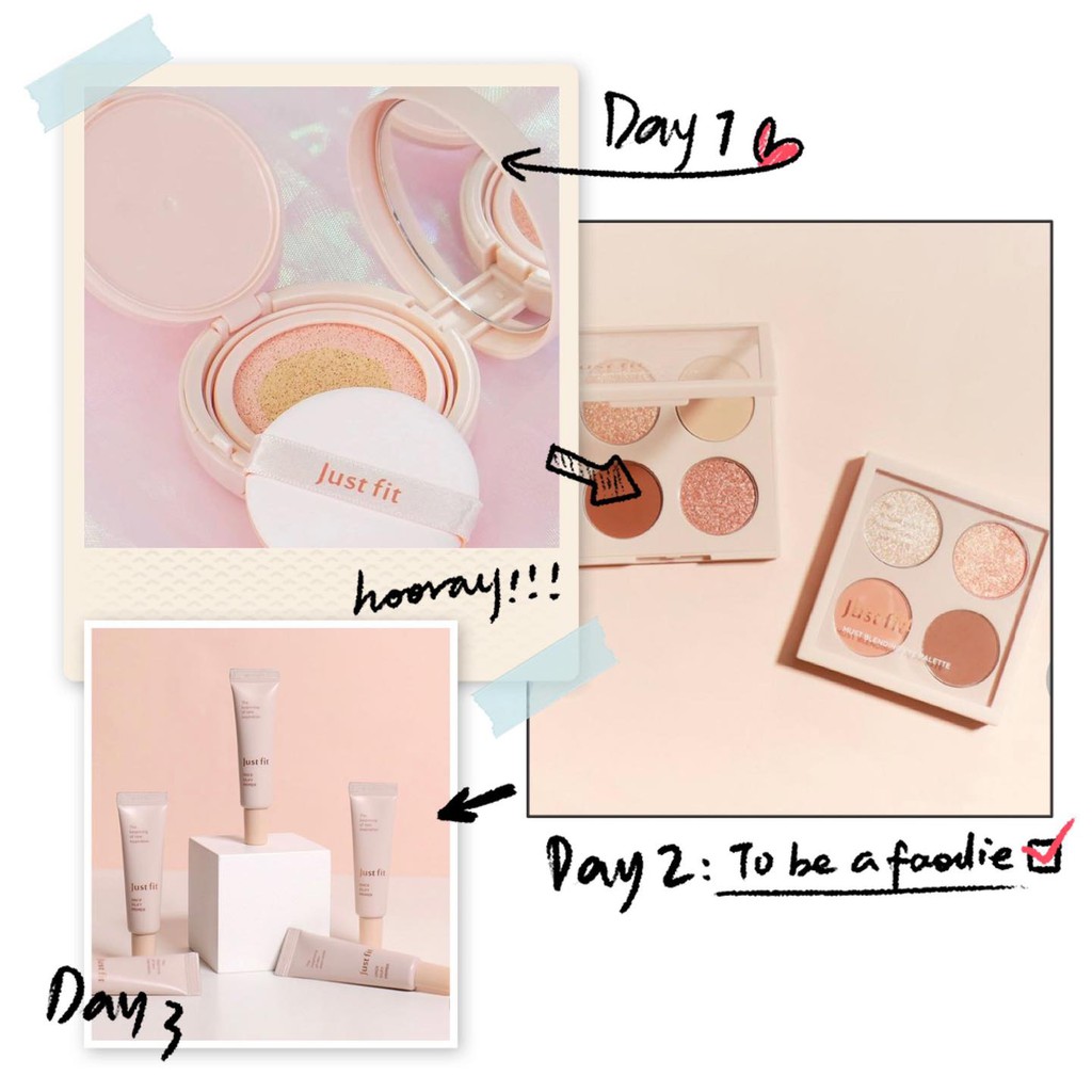 Set Makeup Tonymoly Just Fit (kem lót+cushion+bảng mắt)