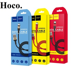 Cáp sạc nhanh Hoco X26 Micro Usb dây dù chống đứt cho Android