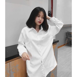 Áo sơ mi trắng nam nữ unisex