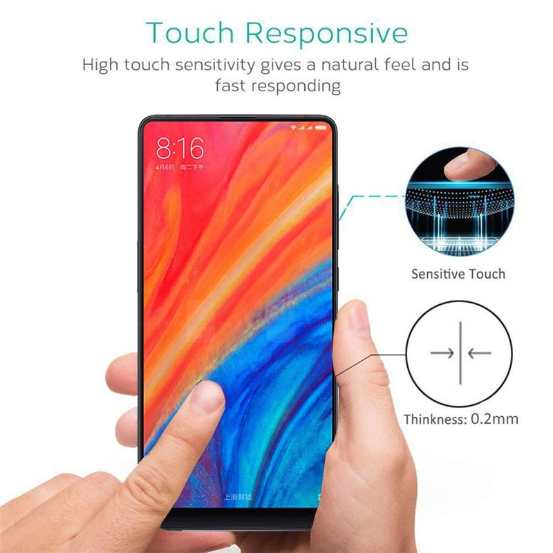 Set 2 kính cường lực bảo vệ màn hình cho Xiaomi Mi Mix 2S