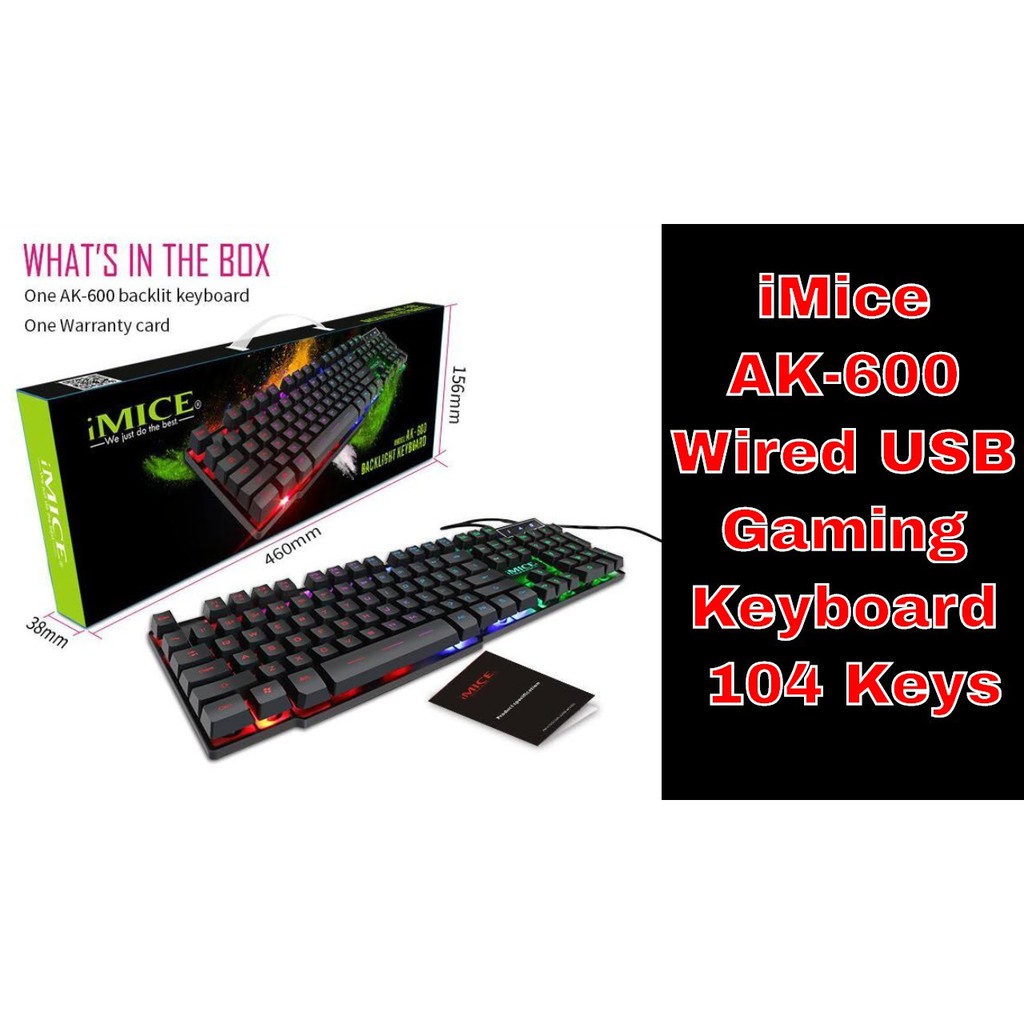 Bàn phím gaming giả cơ IMICE AK 600 - Led 7 màu - Chống thấm nước!