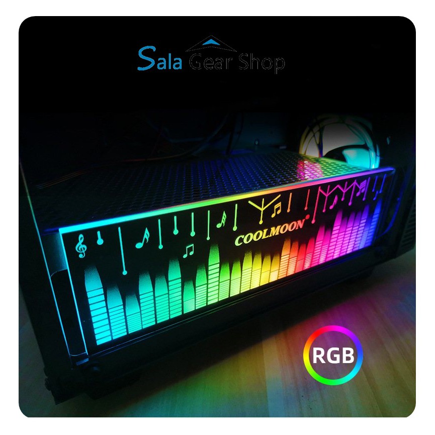 Tấm che nguồn, Cover Che Nguồn Máy Tính Coolmoon Led RGB - Đồng Bộ Hub Điều Khiển