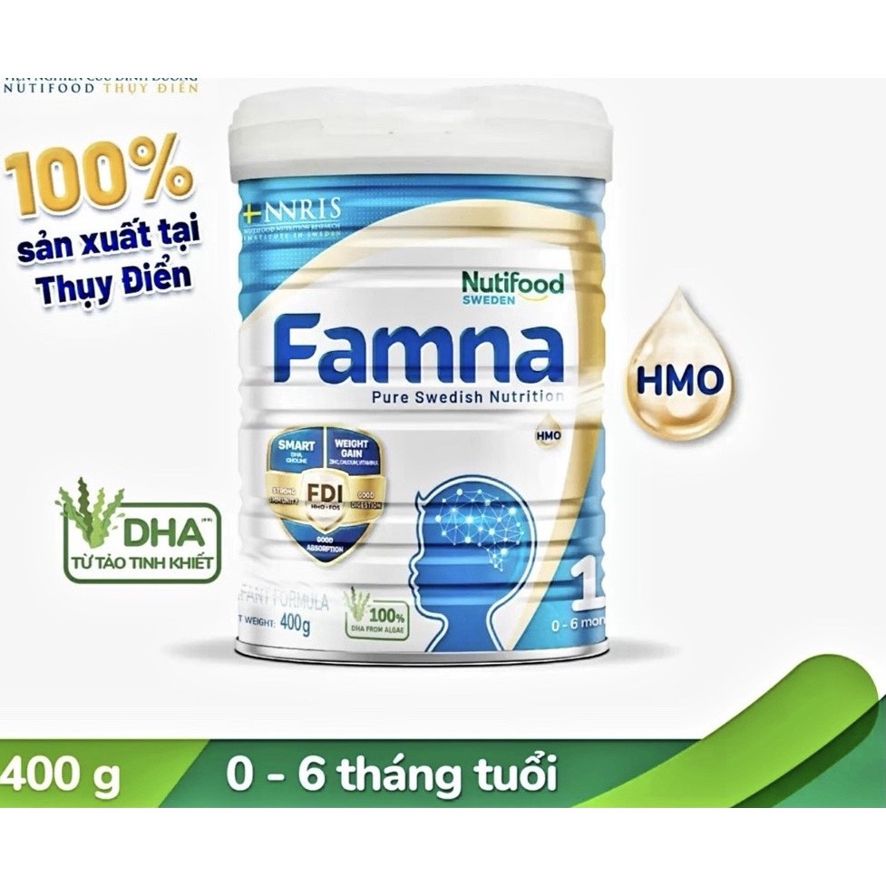 [ HÀNG MỚI VỀ ] Sữa bột Famna step 1 lon 400g đề kháng khoẻ, tiêu hoá tốt, bé cao lớn và thông minh - Hàng chín