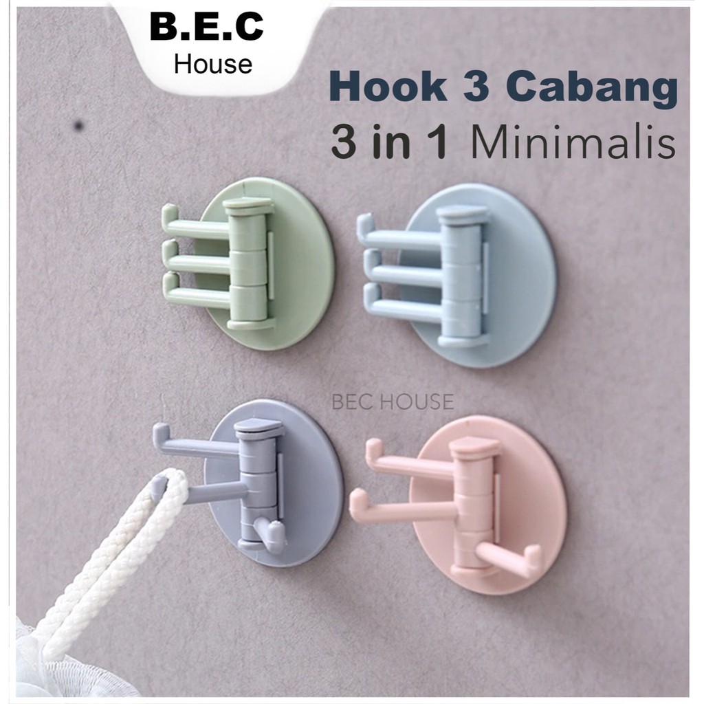 Móc Treo Đồ 3 Nhánh Gắn Tường Tiện Dụng Cho Nhà Tắm | BigBuy360 - bigbuy360.vn