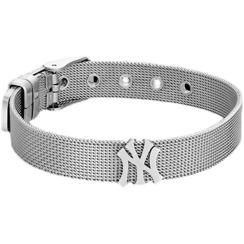Vòng tay Full Box + túi giấy MLB Ula Shop Vòng titan không gỉ Thời trang Unisex vòng đôi Nam và Nữ
