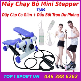 Máy chạy bộ đi bộ bằng cơ không dùng điện mini stepper® - Tặng dây cáp tập tay + dầu bôi trơn dự phòng, bảo hành 2 năm