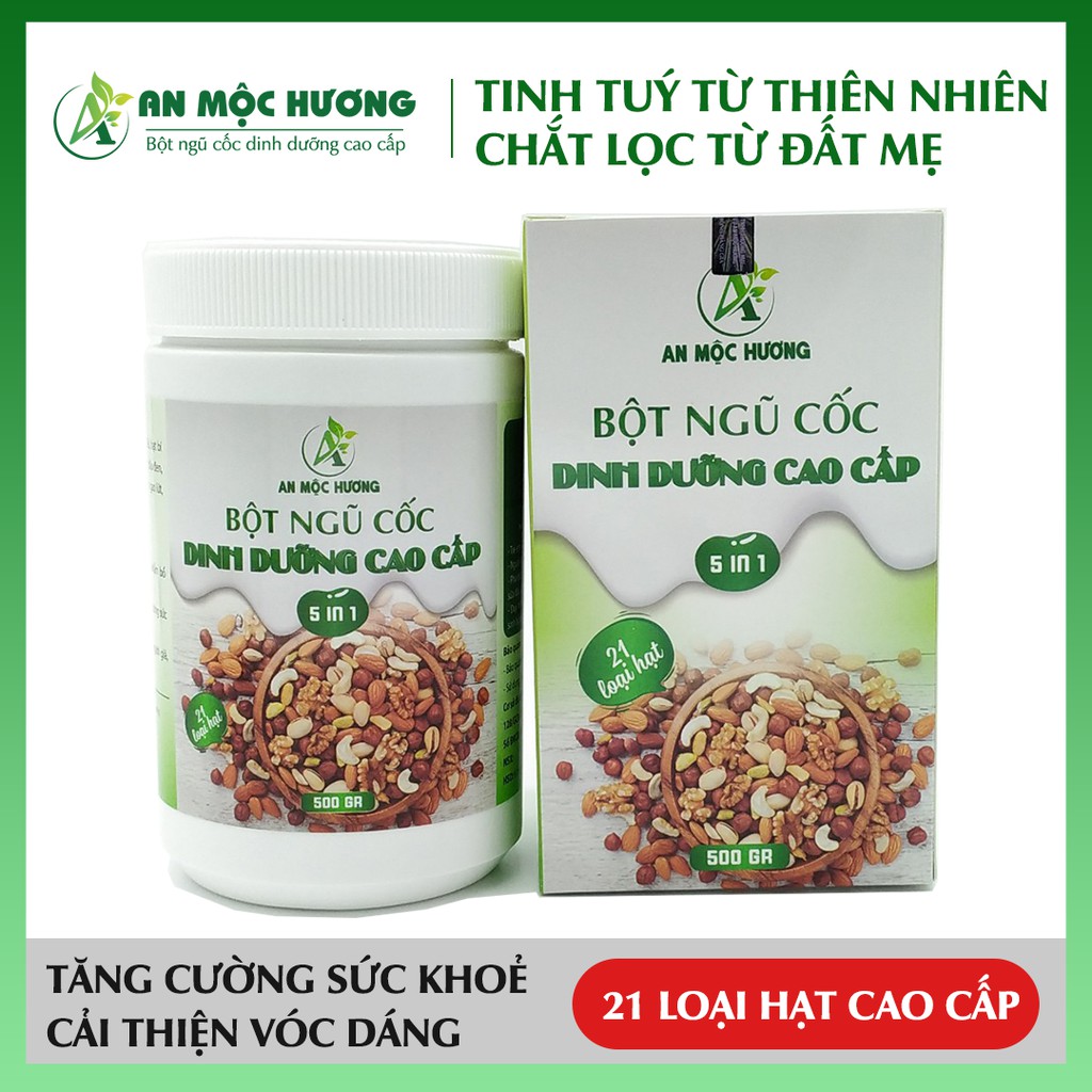 Bột ngũ cốc dinh dưỡng An Mộc Hương 2Kg (21 loại hạt giúp tăng cân, giảm cân, lợi sữa hiệu quả)