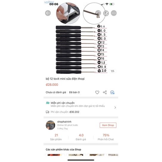 Màn 6s zin tặng cáp sạc