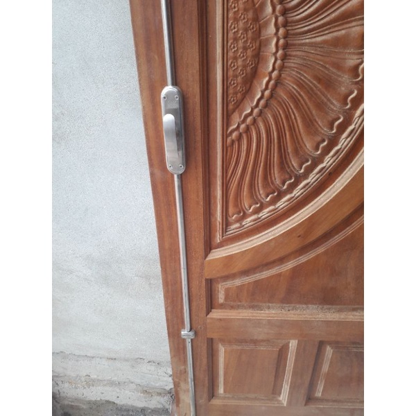 bộ clemone inox cửa đi 2.55met/clemone inox trơn# bộ khóa clemon inox