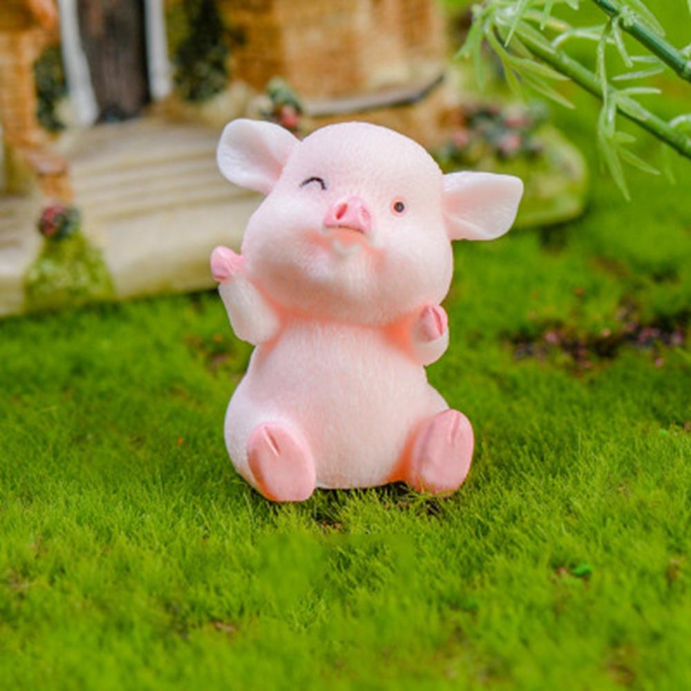 Mô Hình Heo Con Mini Màu Hồng Xinh Xắn Dùng Để Trang Trí Nhà Búp Bê