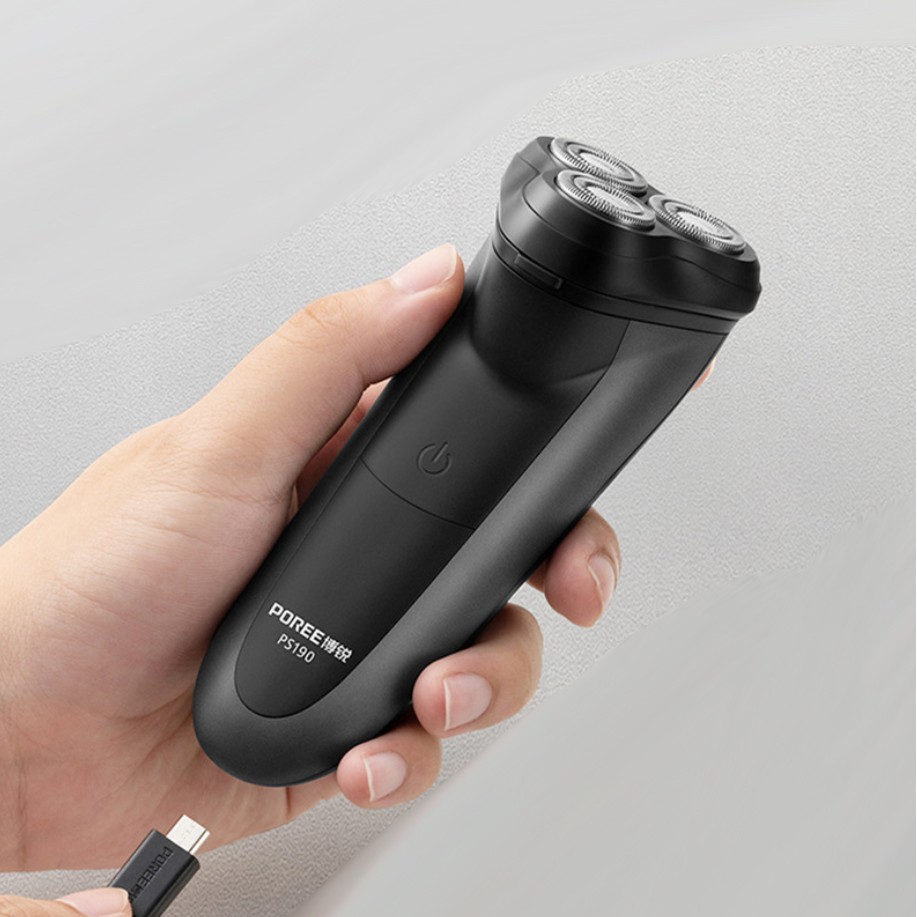 [PS190/PS197 tùy chọn]Máy Cạo Râu Sạc Điện 3 Lưỡi Poree PS190/PS197 May Cau Rau Hàng Xịn Bảo Hành 12 Tháng