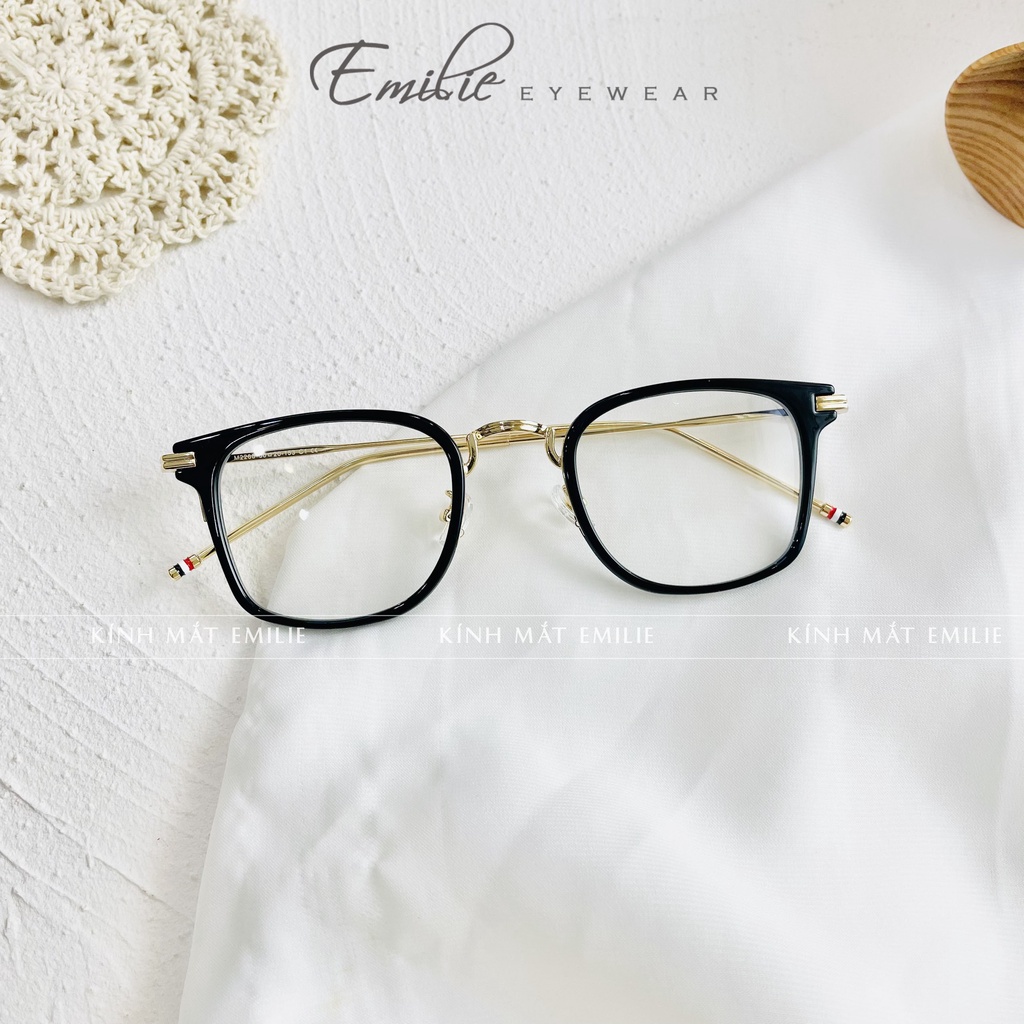 Gọng kính nam nữ, chất liệu Titanium kèm nhựa dẻo cao cấp 2268 Siêu hot - Emilie Eyewear