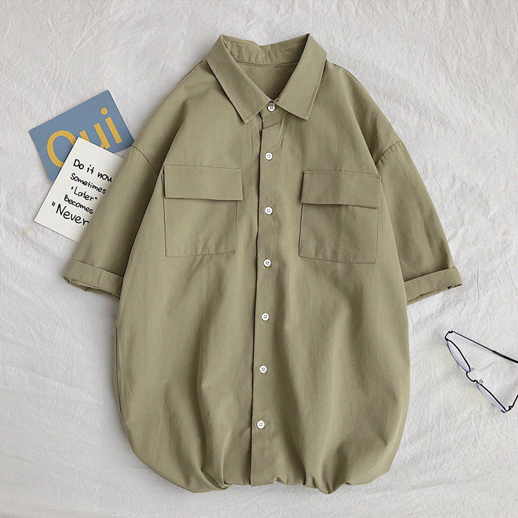 Áo sơmi unisex áo form rộng oversize từ 3XL - 5XL (80kg, 90kg, 100kg, tối đa 145kg), chemise bigsize nam nữ