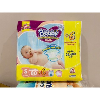 Tã dán bobby siêu thấm - khô thoáng m76/l68/xl62/xxl56.