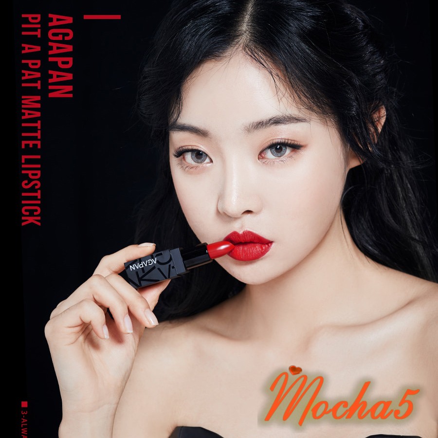 Son thỏi lì Agapan Pit A Pat Matte Lipstick 01-13 đủ màu lên chuẩn màu và mịn môi