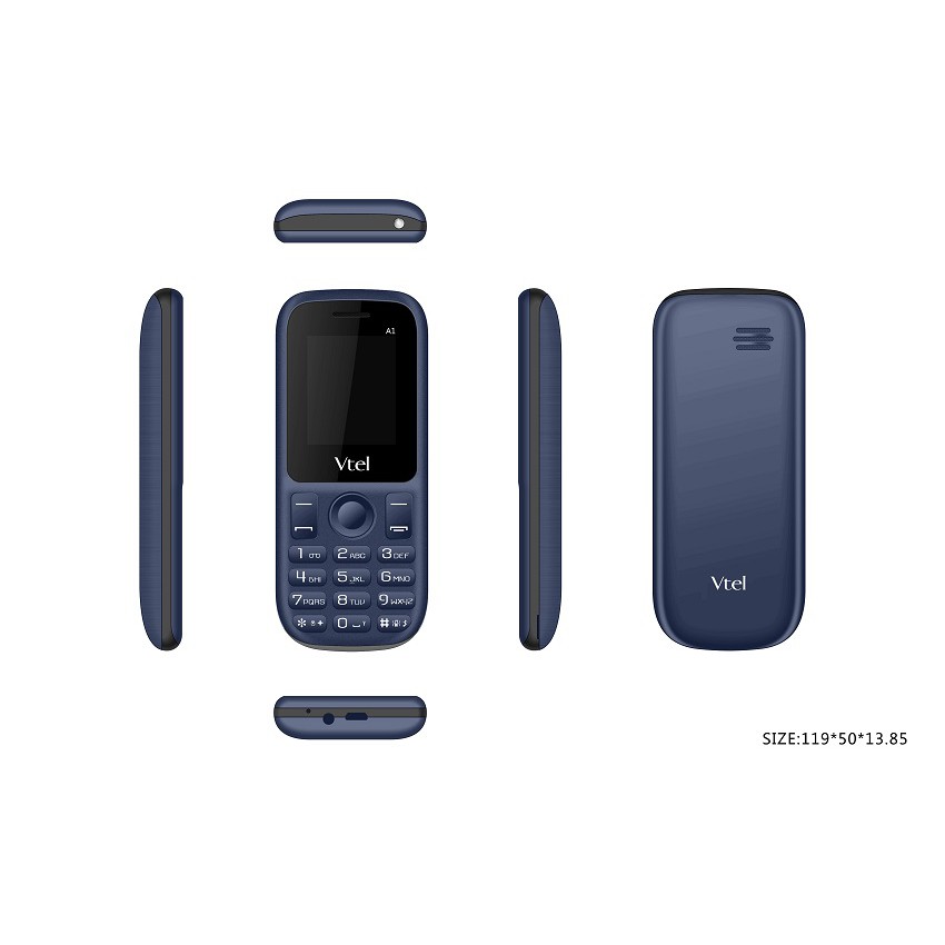 Điện Thoại GSM Vtel A1 (2 Sim) - Số To, Chữ To, Pin Bền, FM loa ngoài, Thiết Kế Đẹp - Hàng Chính Hãng, Bảo Hành 12 Tháng | BigBuy360 - bigbuy360.vn