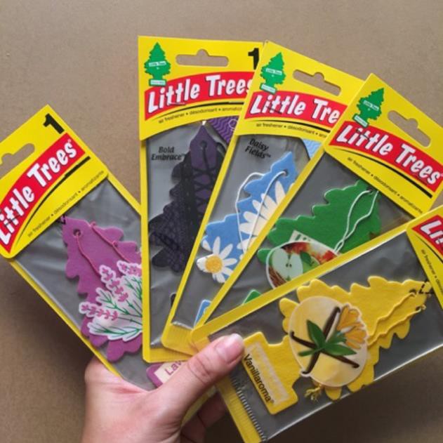 (Có thể chọn mùi ) 1 cây thông sáp thơm little trees khử mùi thơm phòng, treo tủ quần áo, xe hơi  - Sáp Thơm Phòng