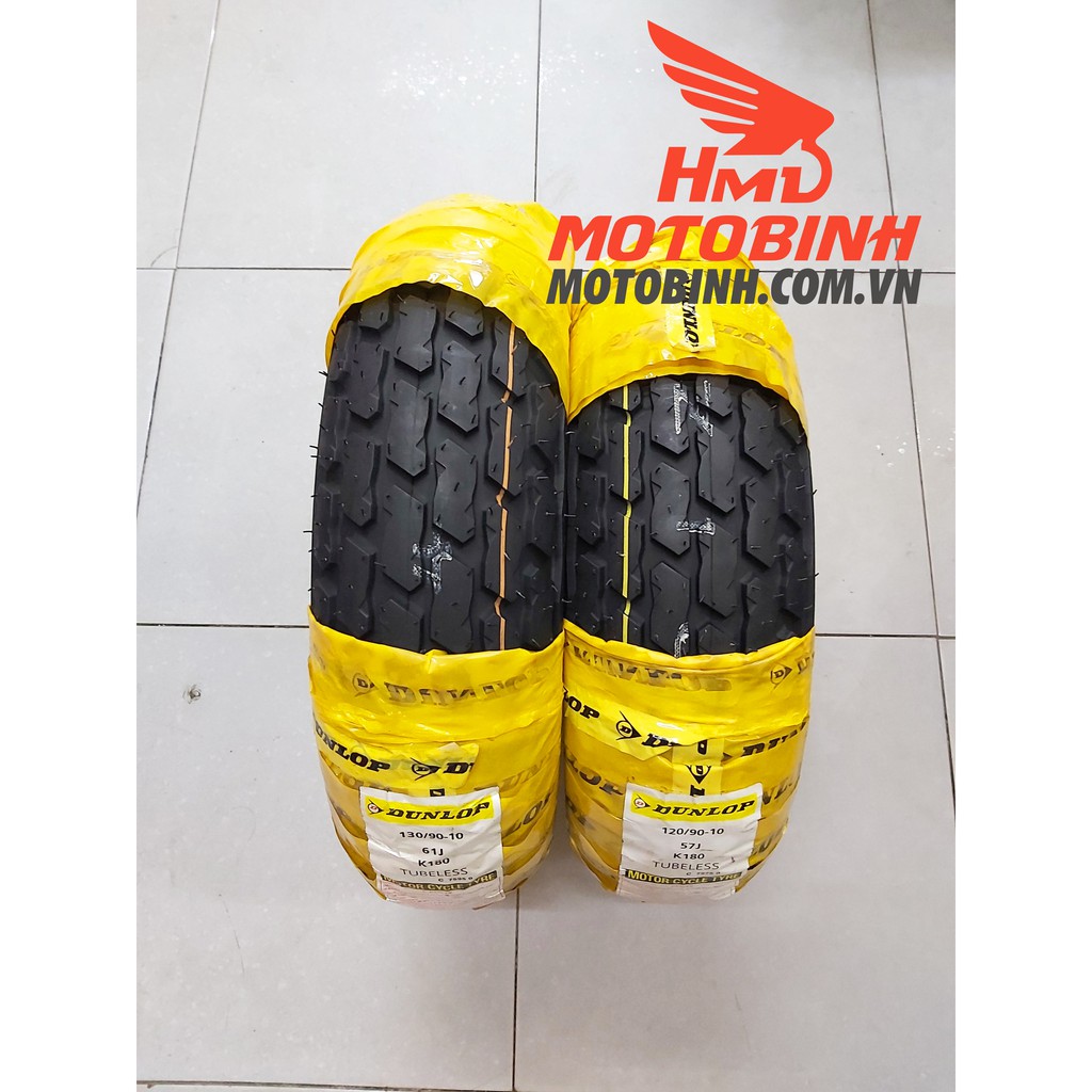 Lốp/vỏ xe 120/90-10 K180 TL Dunlop dành cho xe Zoomer 50cc
