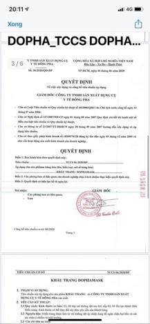 KHẨU TRANG DOPHAMASK 4 Lớp