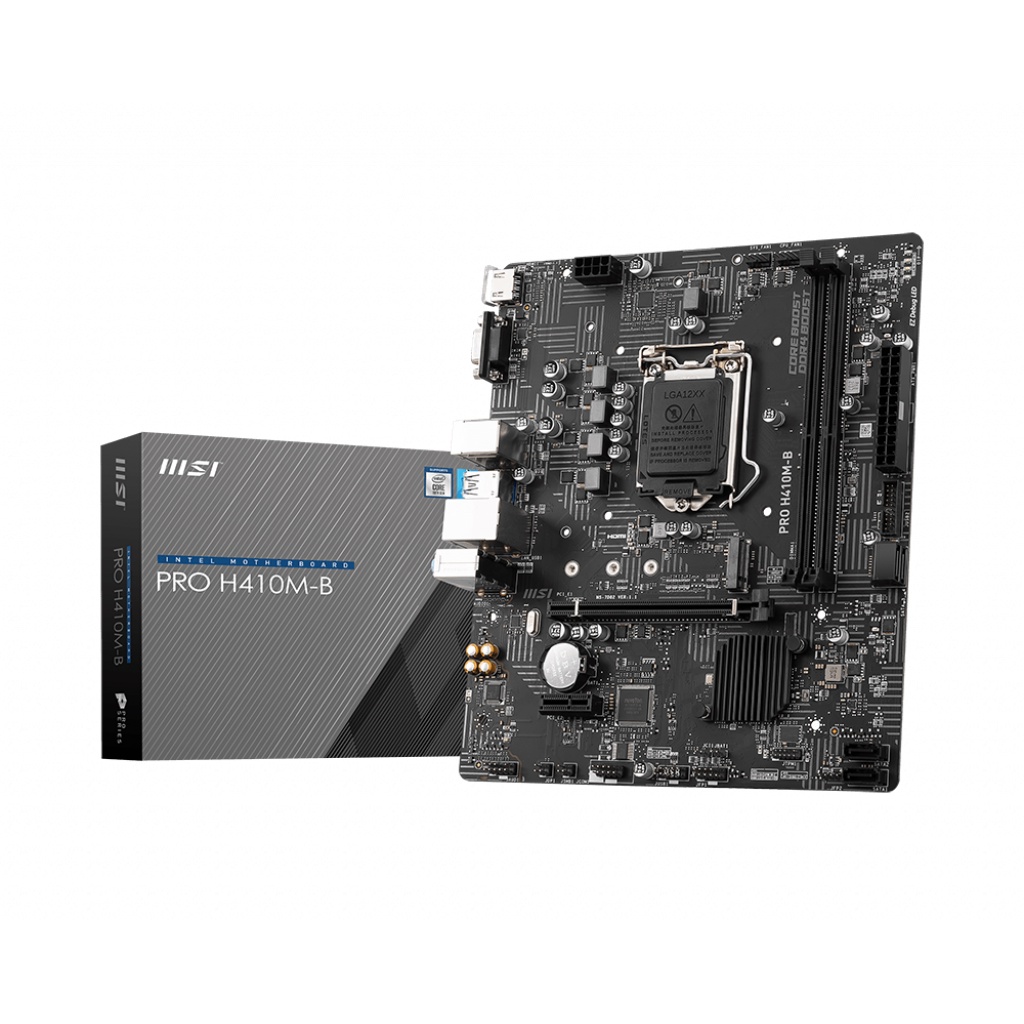 Mainboard MSI PRO H410M-B (Intel H410, Socket 1200, m-ATX, 2 khe RAM DDR4) BH 36 tháng