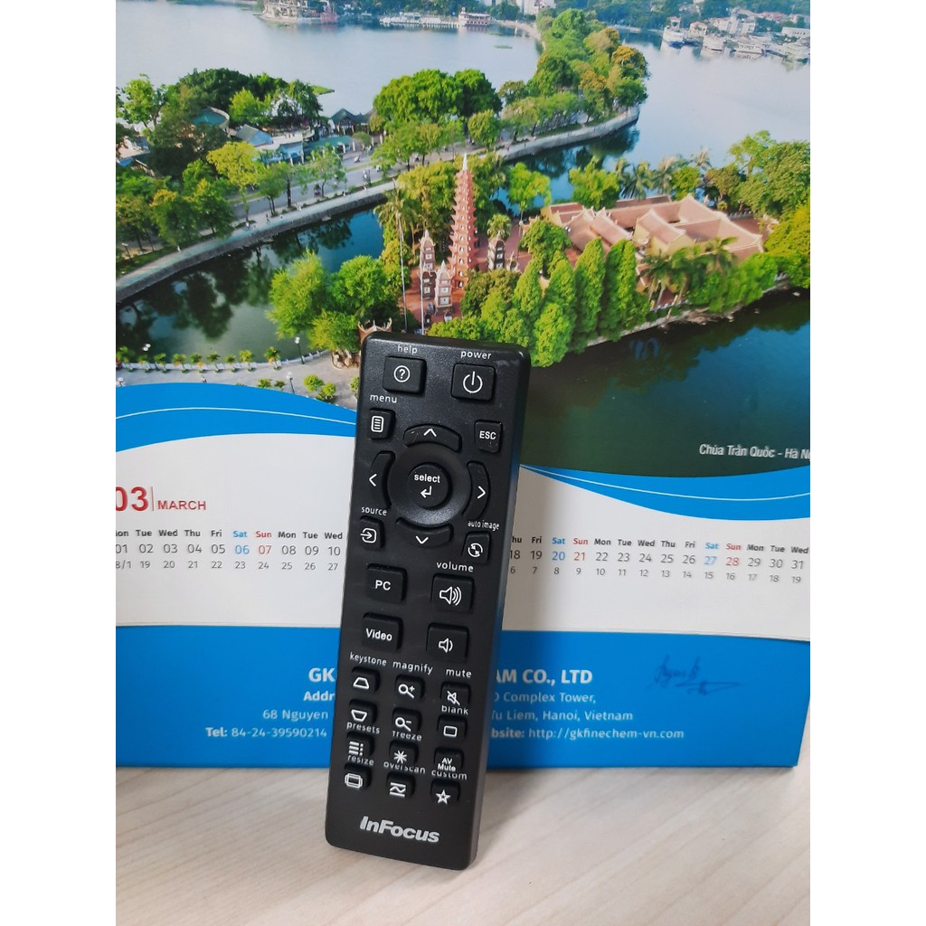 Remote Điều khiển máy chiếu InFocus- Hàng chính hãng mới 100% Tặng kèm Pin