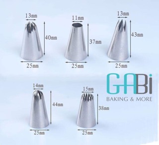Set 5 đui bắt kem cơ bản ( 2F, 2A, 1M, 2D, 6B)