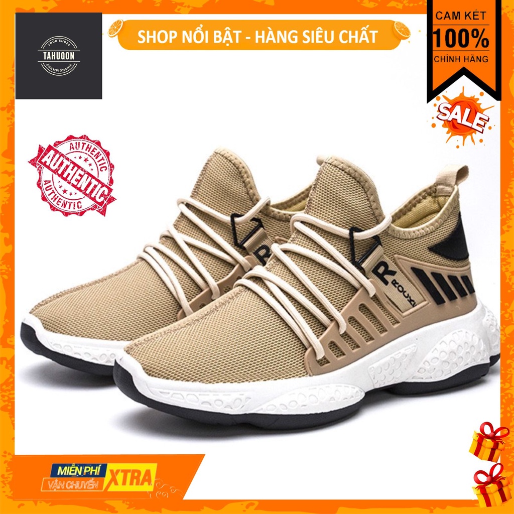 Giày thể thao nam chữ R Tahugon, Giày sneaker nam tăng chiều cao đẹp cao cấp, thoáng mát chân - Mã THGTT02