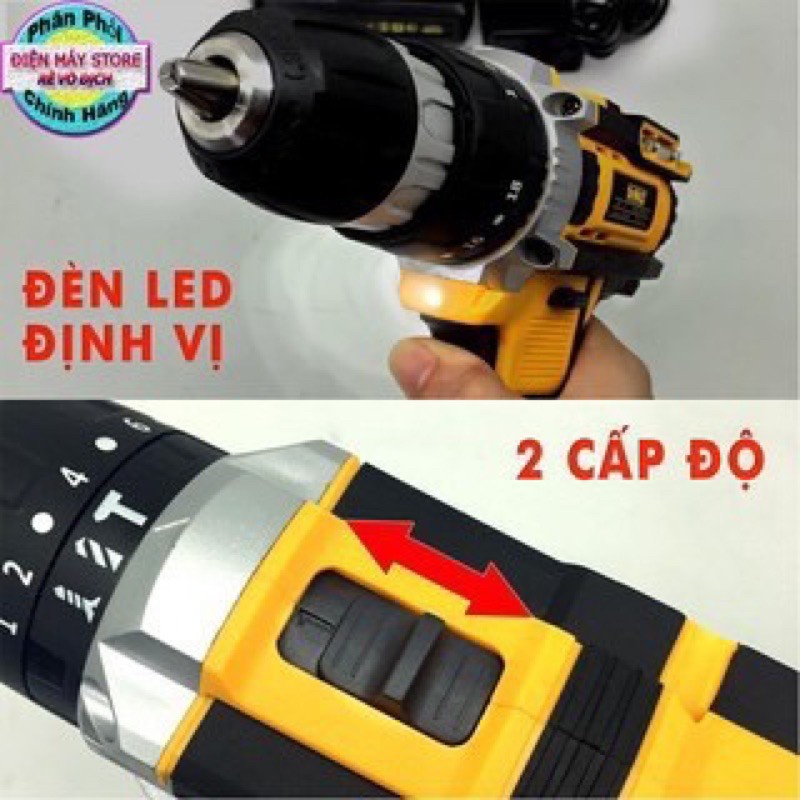 MÁY KHOAN PIN  26vcó đồ nghề 25 chi tiết
