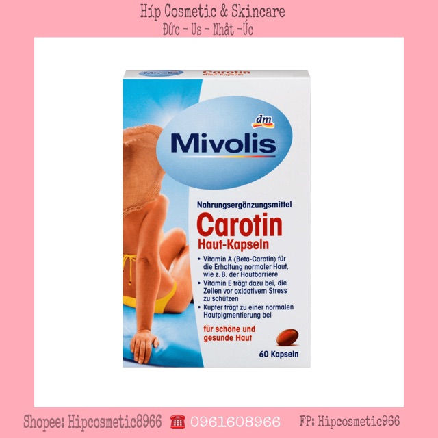 [SẴN] VIÊN CHỐNG NẮNG MIVOLIS ĐỨC 60V