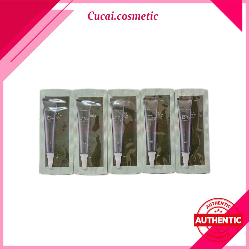 [SAMPLE] Kem Mắt Chiết Xuất Ốc Sên Nature Republic Snail Solution Eye