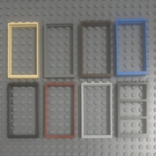 Đồ Chơi Chính Hãng Door, Frame 1 x 4 x 6 with 2 Holes on Top and Bottom