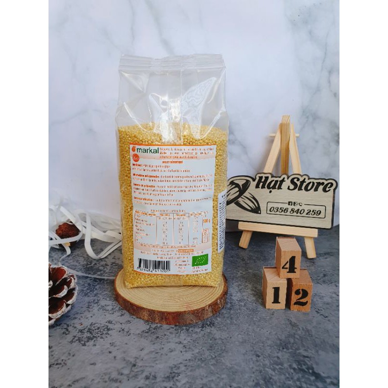 Hạt kê hữu cơ đã bóc vỏ Markal 500gr