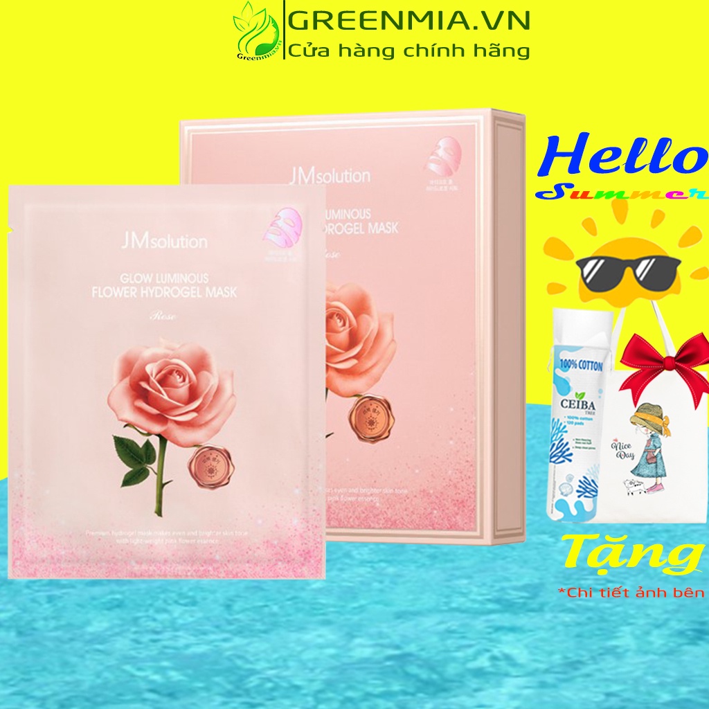 Mặt Nạ JMSolution Jelly Thạch Hoa Hồng [MIẾNG LẺ] Cấp Ẩm JM Solution Glow Luminous Flower Hydrogel Mask Rose 30g