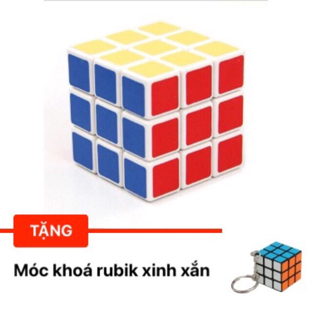 Đồ chơi RUBIC 3x3x3 kèm 1 mốc khoá RUCBIC