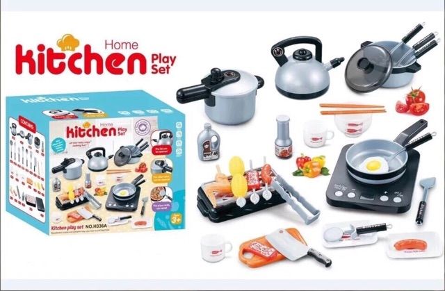 [Mã LIFEXANH24 giảm 10% đơn 99K] Bộ đồ chơi nấu ăn 36 món như thật - kích thước lớn , siêu hot