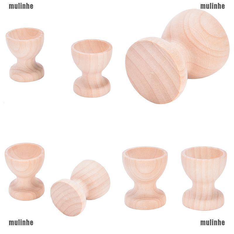 Set 2 cốc gỗ để giữ trứng tiện lợi