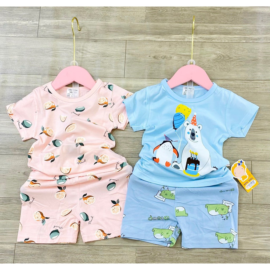 Bộ cotton cho bé yêu xuất Hàn Size Đại (85,90,95)