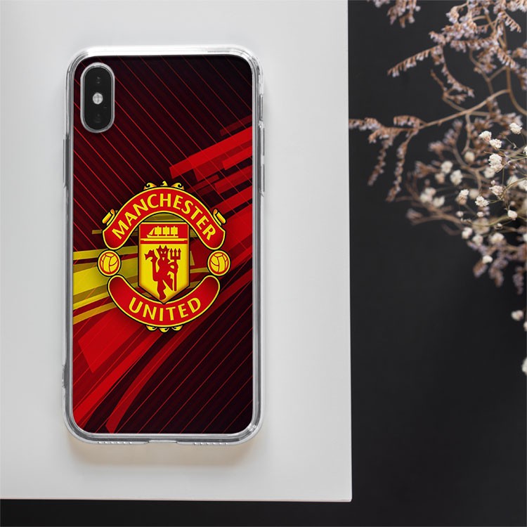 Ốp lưng logo CLB Manchester United vàng đỏ cho Iphone 5 6 7 8 Plus 11 12 Pro Max X Xr 97