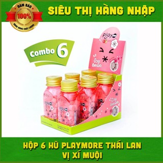 Hộp 6 hũ kẹo Play vị xí muội Thái Lan