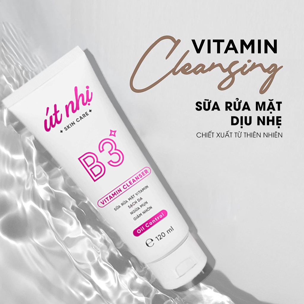 SỮA RỬA MẶT VITAMIN B3 CLEANSER FOAM ÚT NHỊ 120ML