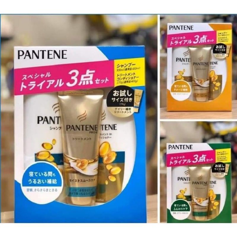 Bộ Dầu Gội Xả Set 3 món Pantene Nhật Bản, Dầu gội Pantene Nhật Bản, Phục hồi hư tổn
