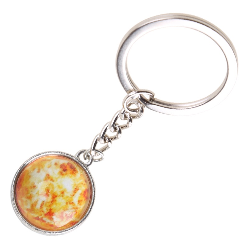 Móc Khóa Kim Loại Sử Dụng Năng Lượng Mặt Trời Hai Mặt Thời Trang Cho Nam Nữ