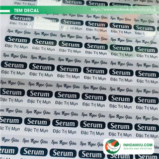 1000C TEM SERUM ĐẶC TRỊ MỤN, TEM MỸ PHẨM, TEM BODY TRẮNG DA CHO SPA, THẨM MỸ VIỆN