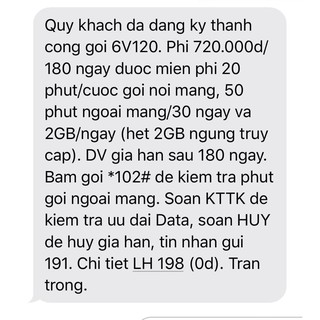 sim v90 viettel đầu 03 MIỄN PHÍ 6/12 tháng đầu
