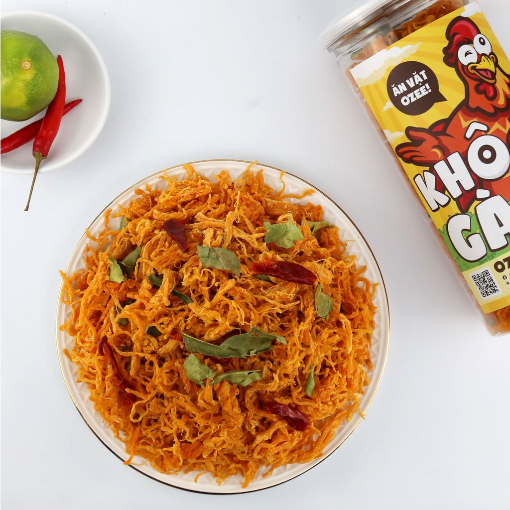 Khô gà lá chanh ozee hộp 300g - đồ ăn vặt Hà Nội siêu ngon | BigBuy360 - bigbuy360.vn