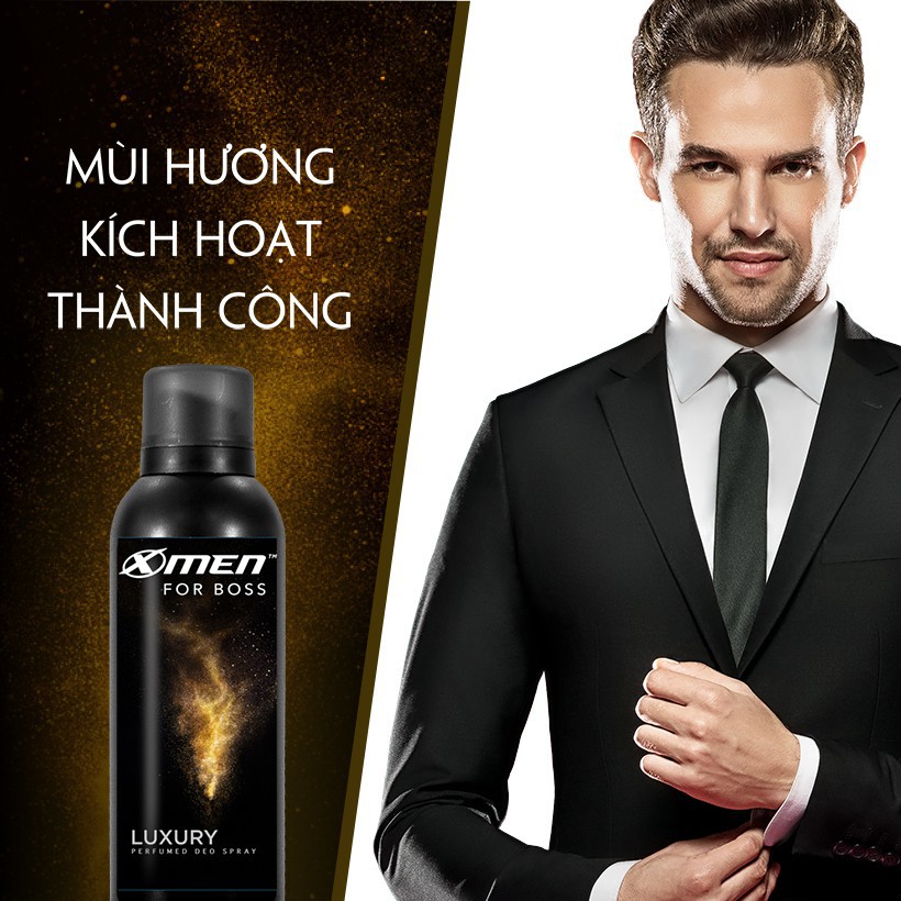 TOP MEN -  Xịt khử mùi X-Men for Boss Luxury 150ml hương thơm tinh tế - Xmen nước hoa toàn thân  - Store Hàng Việt