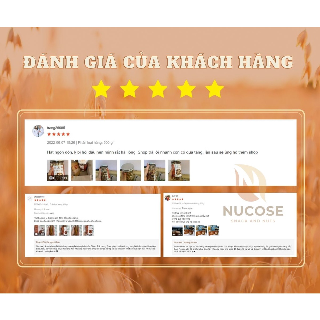 Gáo dừa cao cấp, Combo bát dừa và thìa gỗ tự nhiên ăn ngũ cốc Granola siêu hạt Nucose